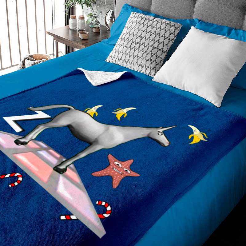 Charlie The Banana King - Charlie The Unicorn - Baby Blankets — Couvertures pour bébé