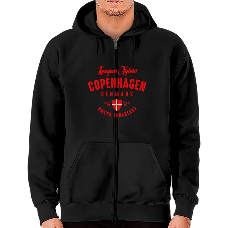 Copenhagen - Copenhagen Denmark - Zip Hoodies — Sweats à capuche pour hommes