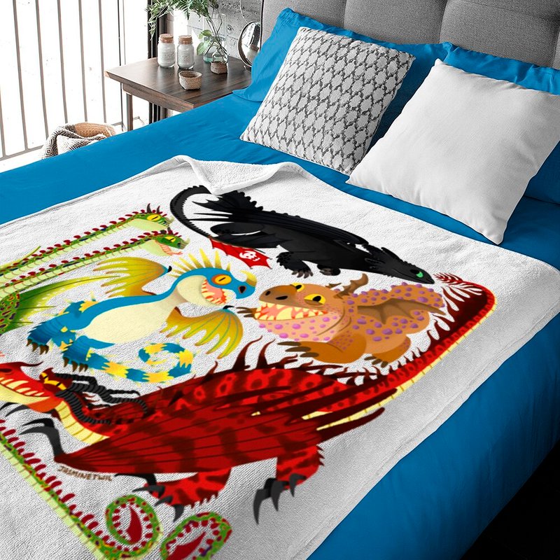 Httyd- Toothless And The Dragon Gang - How To Train Your Dragon - Baby Blankets — Baby Blankets