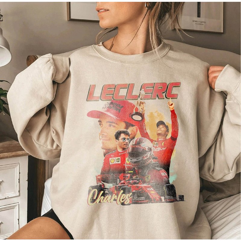 Vintage Charles Leclerc Vintage Bootleg Sweatshirt — Sweats à capuche pour hommes