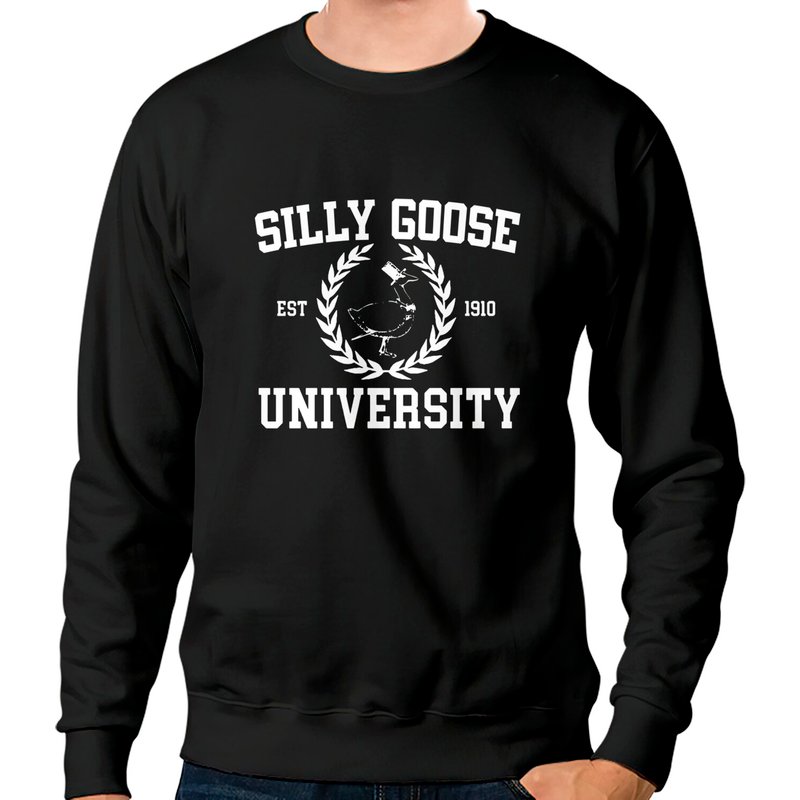 Silly Goose University Crewneck Sweatshirt, Unisex Silly Goose University Shirt — Sweats à capuche pour hommes