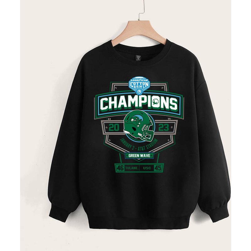 2023 Tulane Cotton Bowl Gameday Champions Sweatshirt — Sweats à capuche pour hommes