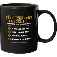 Tech Support Checklist Funny Mugs - Tech Support - Mugs
