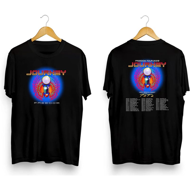 Journey Freedom Tour 2023 Rock Band Shirt — T-shirts pour hommes