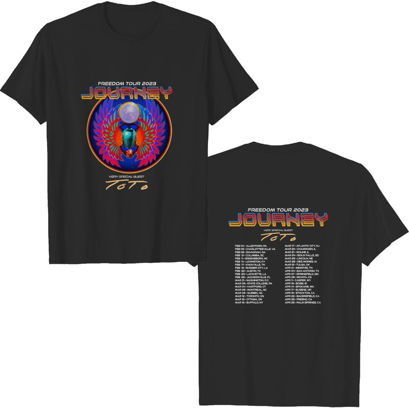 Vintage Journey Freedom Tour 2023 Rock Band 50th Anniversary Tour — T-shirts pour hommes