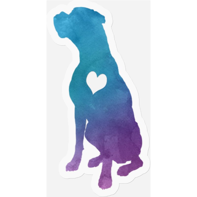 Adore Boxers Watercolor - Boxer - Stickers — Autocollants et stickers