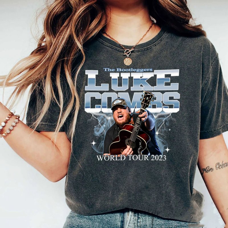 L.uke C.ombs World Tour 2023 T-shirt, L.uke C.ombs Tour Shirt, Luke Combs Fans Gift — T-shirts pour hommes