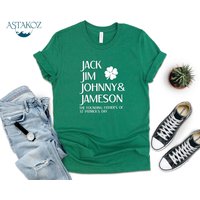 Jack Jim Johnny Jameson T-shirt, The Founding Fathers Of St Patrick's Day T-shirt