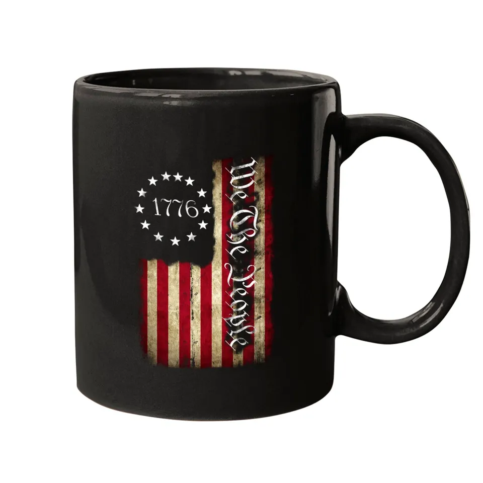 Tasse 1776 We The People Patriotic American Constitution Zip - Noir — Tasses et gobelets