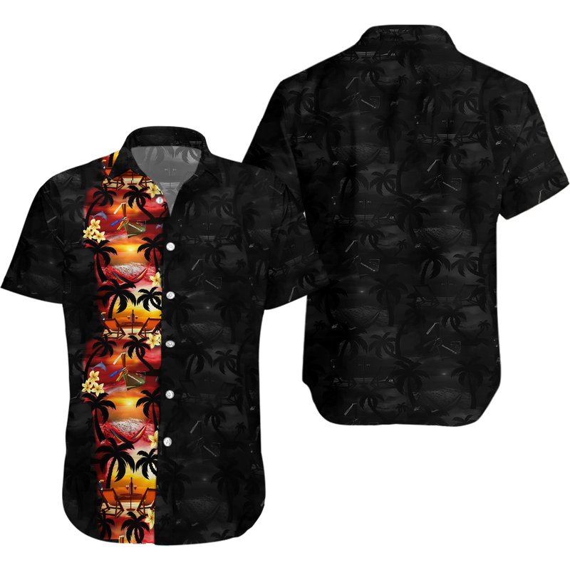Paradise Night Hawaiian Shirt, Paradise Night Hawaiian Shirt, Classic Hawaii Shirt — Chemises décontractées pour hommes