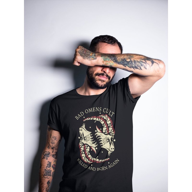 Vintage Bad Omens Tour 2023 Shirt, Bad Omens Band Shinigami 2022 2023 Tshirt — T-shirts pour hommes