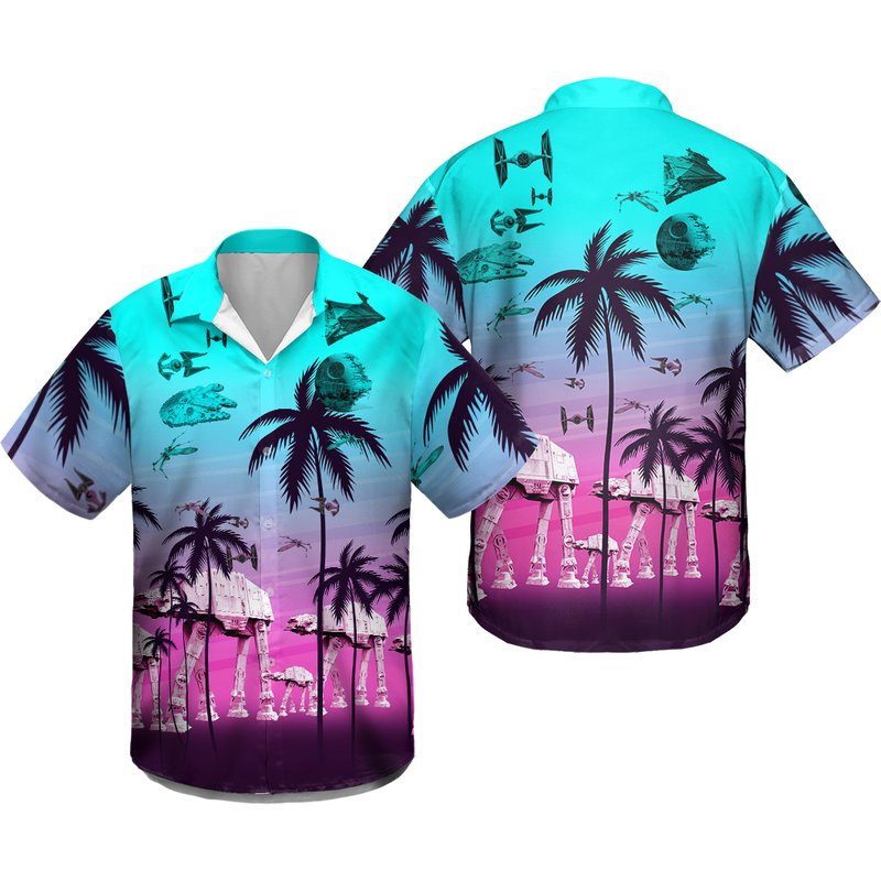 Starwars Hawaiian Shirt, Starwars Button Shirt — Chemises décontractées pour hommes