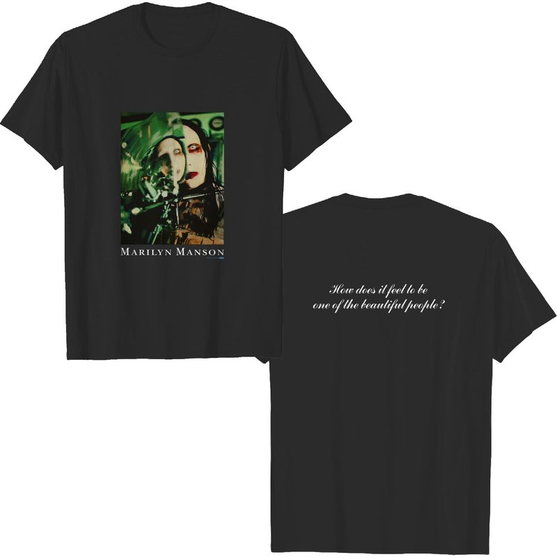 Marilyn Manson 1997 Vintage T-shirt How Does It Feel To Be One Of The Beautiful People — T-shirts pour hommes
