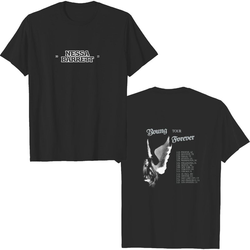 Nessa Barrett Young Forever Tour 2023 2sides Tshirt