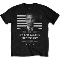 Malcolm X Unisex Tee: By Any Means Necessary