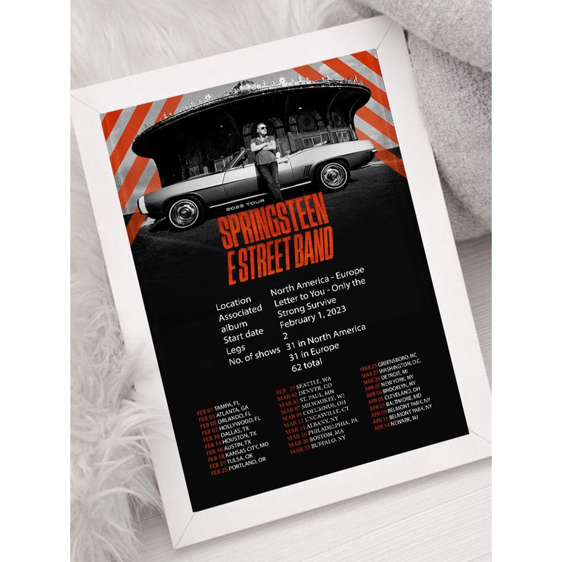 Springsteen And E Street Band 2023 Tour Poster — Affiches et impressions