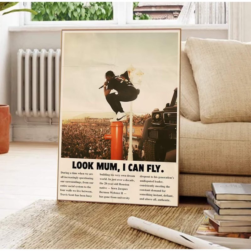 Travis Cactus Look Mom I Can Fly Poster