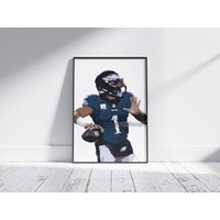 Jalen Hurts Poster, Art Print, Man Cave, Kids Room, Game Room — Affiches et impressions