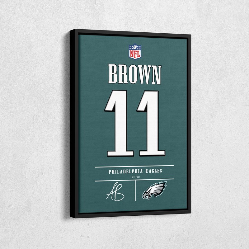 A. J. Brown Jersey Art Philadelphia Poster