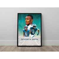Devonta Smith Poster, Philadelphia Poster — Affiches et impressions