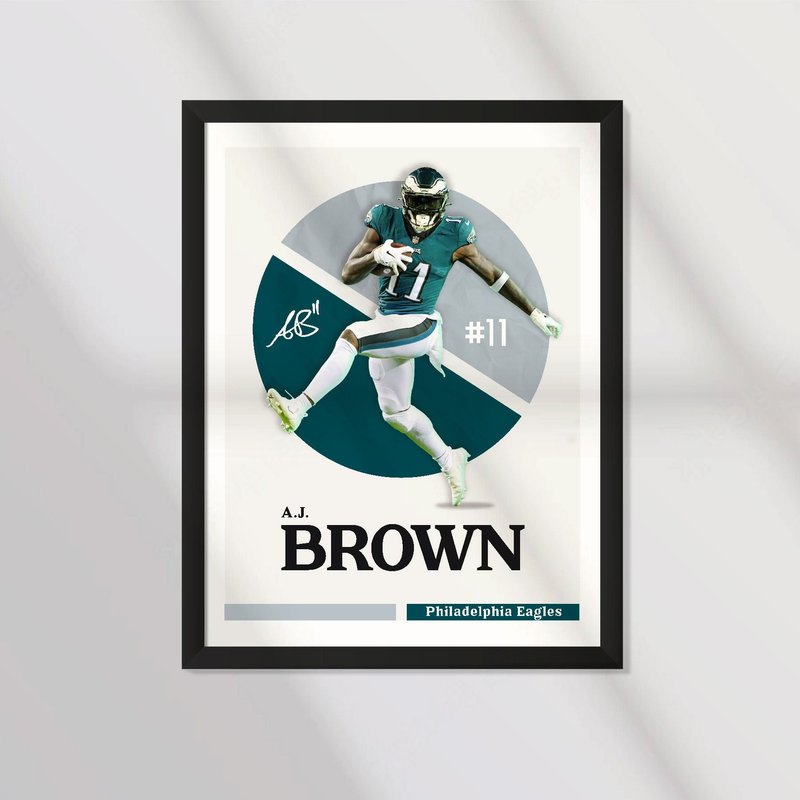 Sport Design - A.j. Brown, Philadelphia Poster — Affiches et impressions