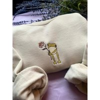 Flower Frog Embroidered Crewneck Sweatshirt