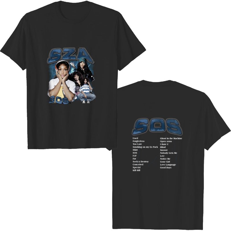 Sza Sos Shirt, Vintage Sza Full Tracklist Shirt,s.z.a S.o.s Est 2023 Shirt