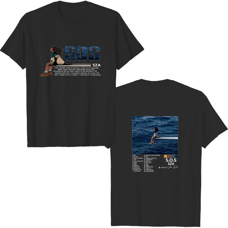 Sza Sos Shirt, Vintage Sza Full Tracklist Shirt,s.z.a S.o.s Est 2023 Shirt