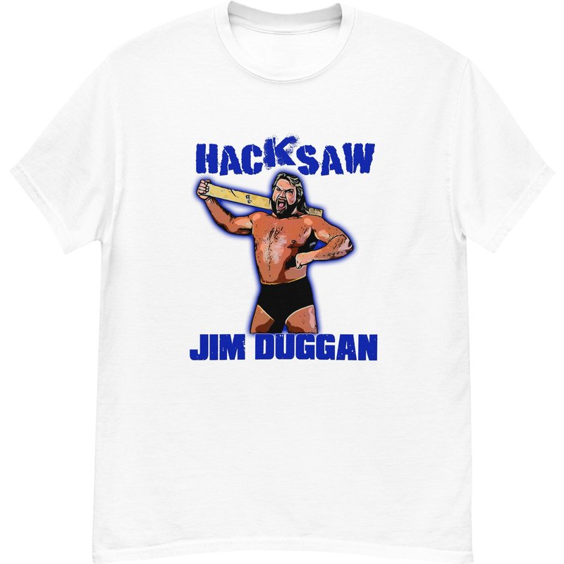 Hacksaw Jim Duggan Tshirt Wrestling 80s Tee — T-shirts pour hommes