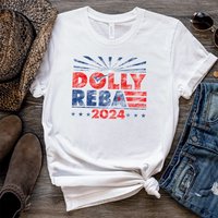 Dolly Reba 2024 Vintage Shirt | Dolly And Reba For President Sweatshirt | Funny Election Shirts