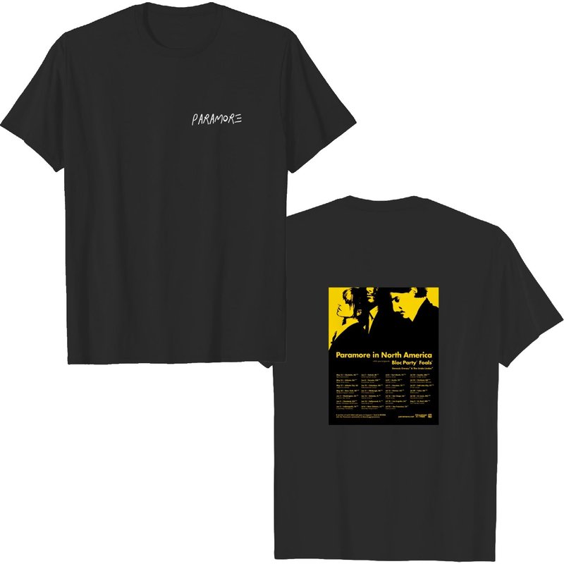 Paramore Tour Dates Shirt — Mens T Shirts