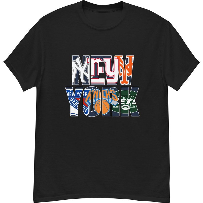 New York Sports Team Tshirt Mashup Tee — T-shirts pour hommes