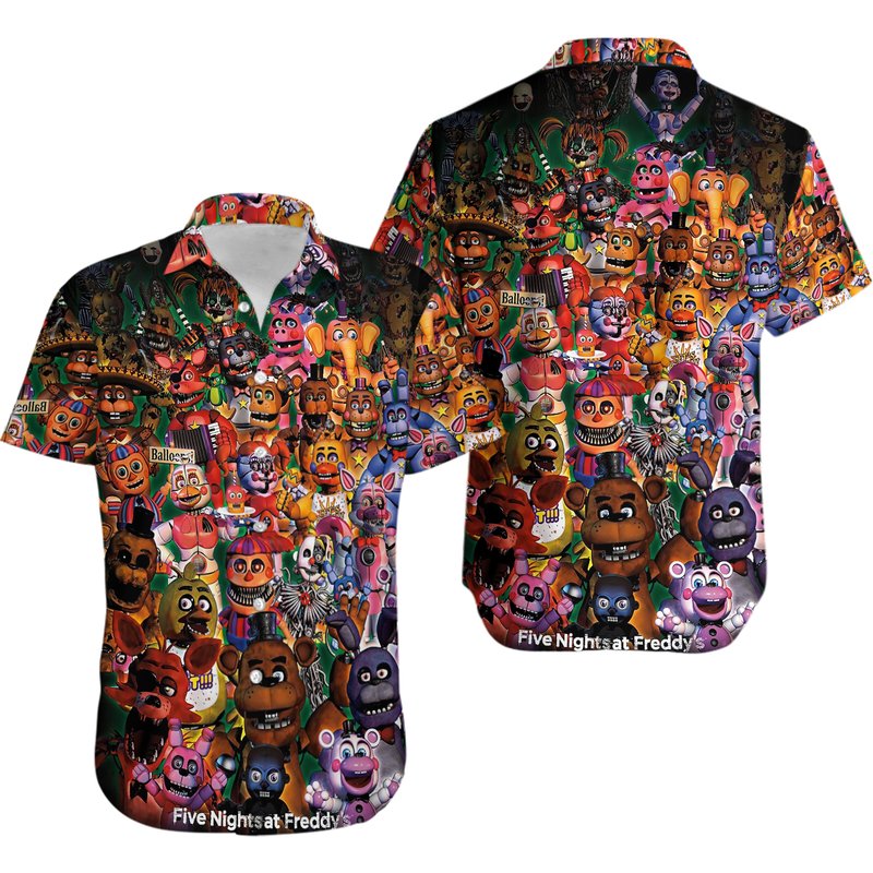 Five Nights At Freddys Shirt, Freddy's Game Birthday T-shirt — Chemises décontractées pour hommes