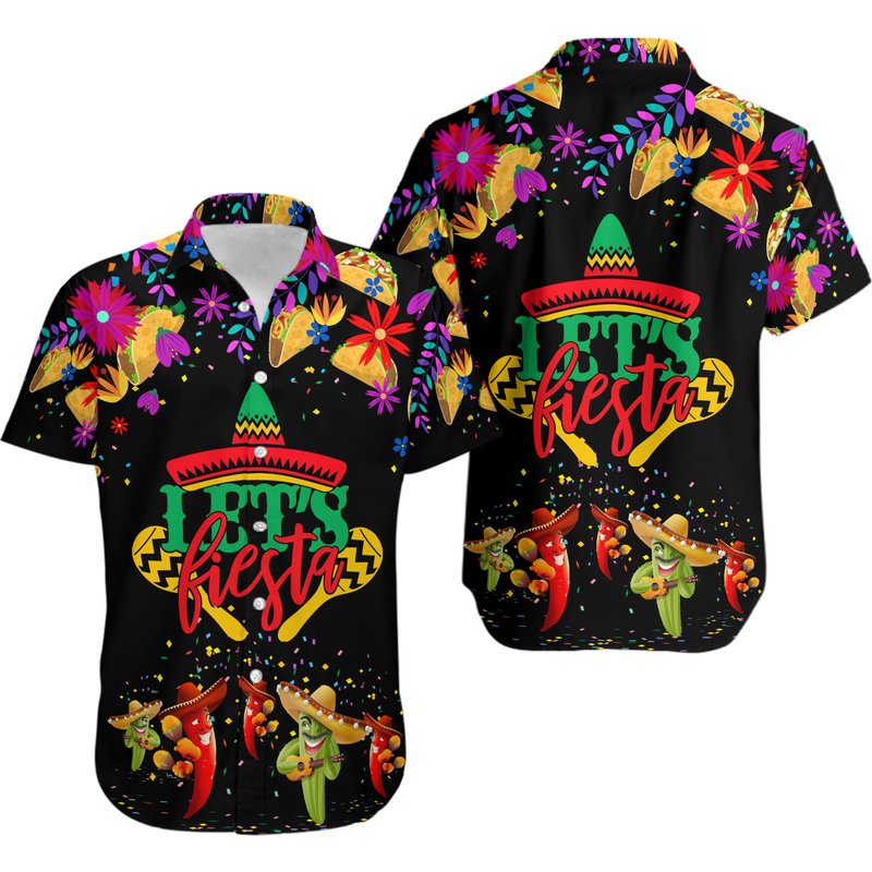 Lets Fiesta Cinco De Mayo Hawaiian Shirt — Chemises décontractées pour hommes