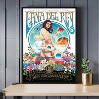 Lana Del Rey Singer La To The Moon Vintage No Poster