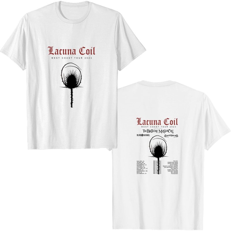 2023 Lacuna Coil Shirt West Coast Tour T-shirt, Lacuna Coil Tour 2023 T-shirt