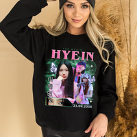 Hyein Vintage Newjeans Kpop Hype Boy Sweatshirt — Sweats à capuche pour hommes