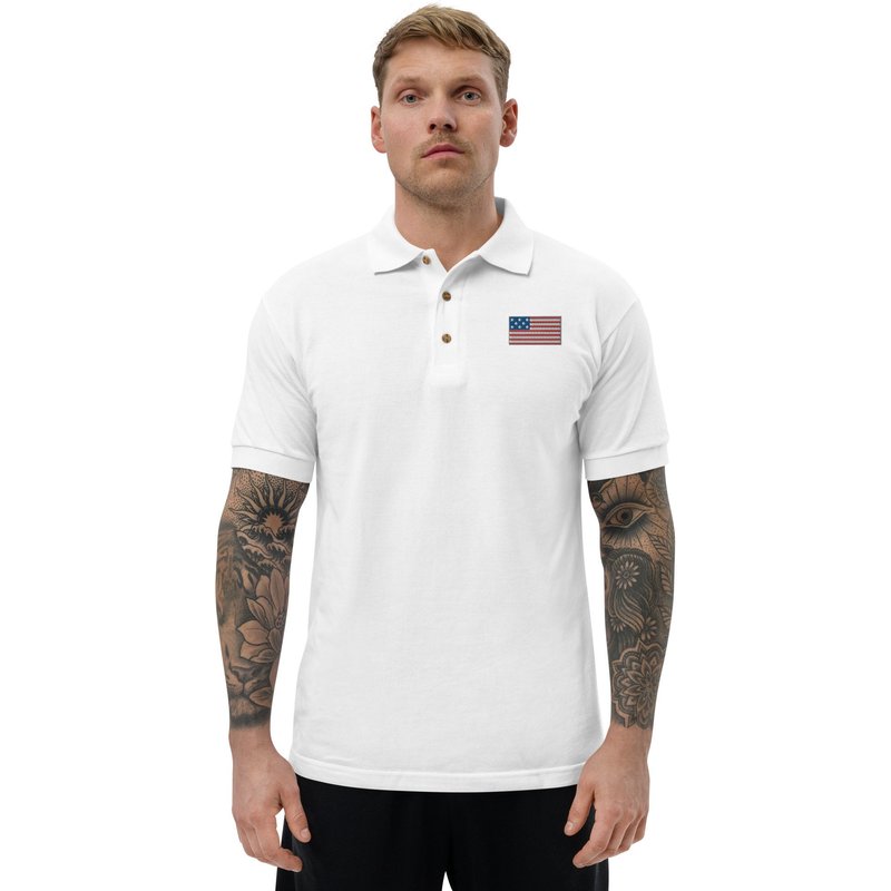Polo Shirt, Embroidered Polo Shirt — Chemises décontractées pour hommes