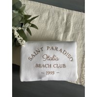 Saint Paradiso Beach Club Italy Embroidered Sweatshirt