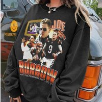 Joe Burrow Vintage 90s Style Sweatshirt, Cincinnati Football Shirt, Joe Burrow Shirt