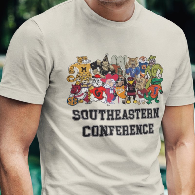 Sec Shirt - College Football Shirt, Southeastern Conference Shirt Football Team — Mens T Shirts