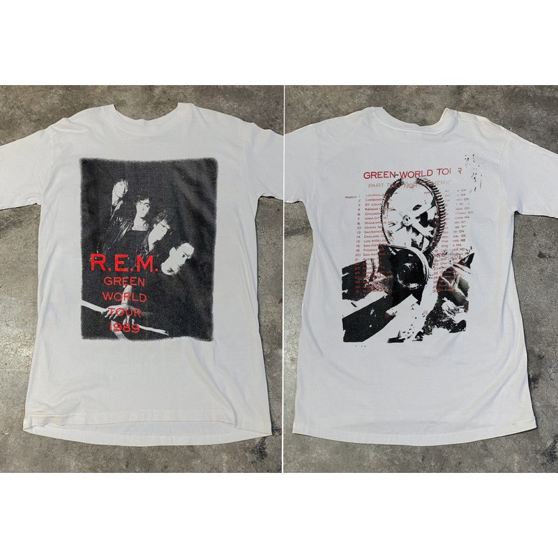 R.e.m Green World Tour 1989 T-shirt, R.e.m Rock Band Music Tour Concert