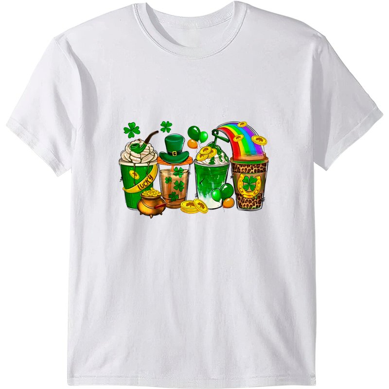 St Patricks Day Coffee Latte Shirt — Mens T Shirts