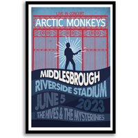 Arctic Monkeys Live Tour 2023 Middlesbrough Poster