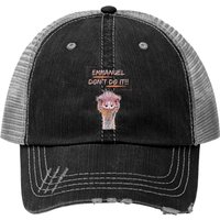 Emmanuel The Emu, Emmanuel Don't Do It Print Trucker Hats