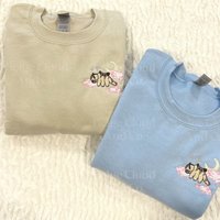 Appa Pink Clouds Mini Embroidered Sweatshirt | Flying Bison — Sweats à capuche pour hommes