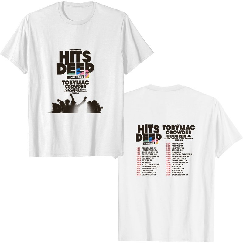 Tobymac Shirt Hits Deep Tour 2023 Shirt, Tobymac Tour 2023 T-shirt — T-shirts pour hommes