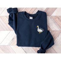 Embroidered Silly Goose Crewneck Sweatshirt