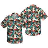 Hippo Hawaiian Shirt — Chemises décontractées pour hommes