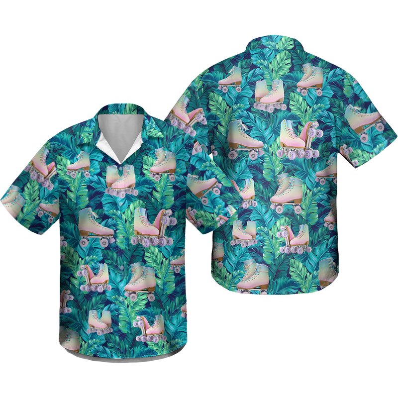 Roller Skates Hawaiian Shirt — Mens Casual Shirts